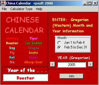 Gregorian Calendar Conversion To Chinese Calendar