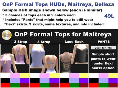 Formal Tops for Maitreya and Belleza Avatars