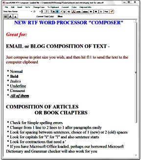 rtf composer scratchpad word processor